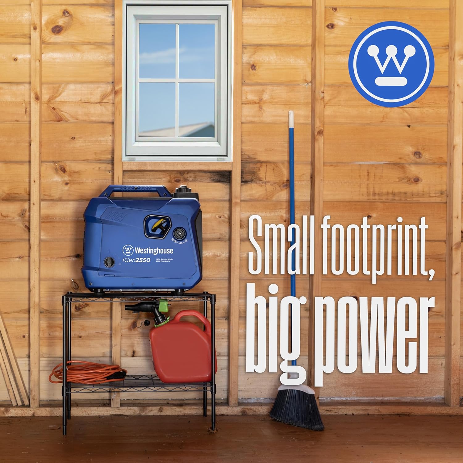 Westinghouse 2550 Peak Watt Super Quiet & Lightweight Portable Inverter Generator, RV Ready 30A Outlet, Gas Powered, Parallel Capable, Long Run Time,Blue Gronata