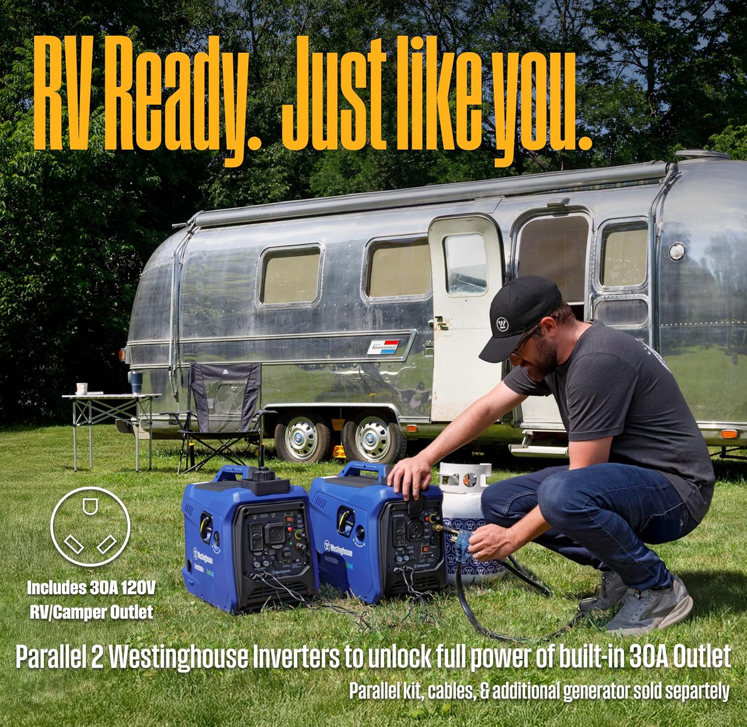 Westinghouse 2550 Peak Watt Super Quiet & Lightweight Portable Inverter Generator, RV Ready 30A Outlet, Gas and Propane Powered, CO Sensor, Parallel Capable, Long Run Time Gronata