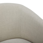 CHITA Swivel Accent Chair, Fully Assembled Fabric Barrel Armchair with FSC Certified Upholstered for Living Room, Bedroom and Office, Cream Gronata