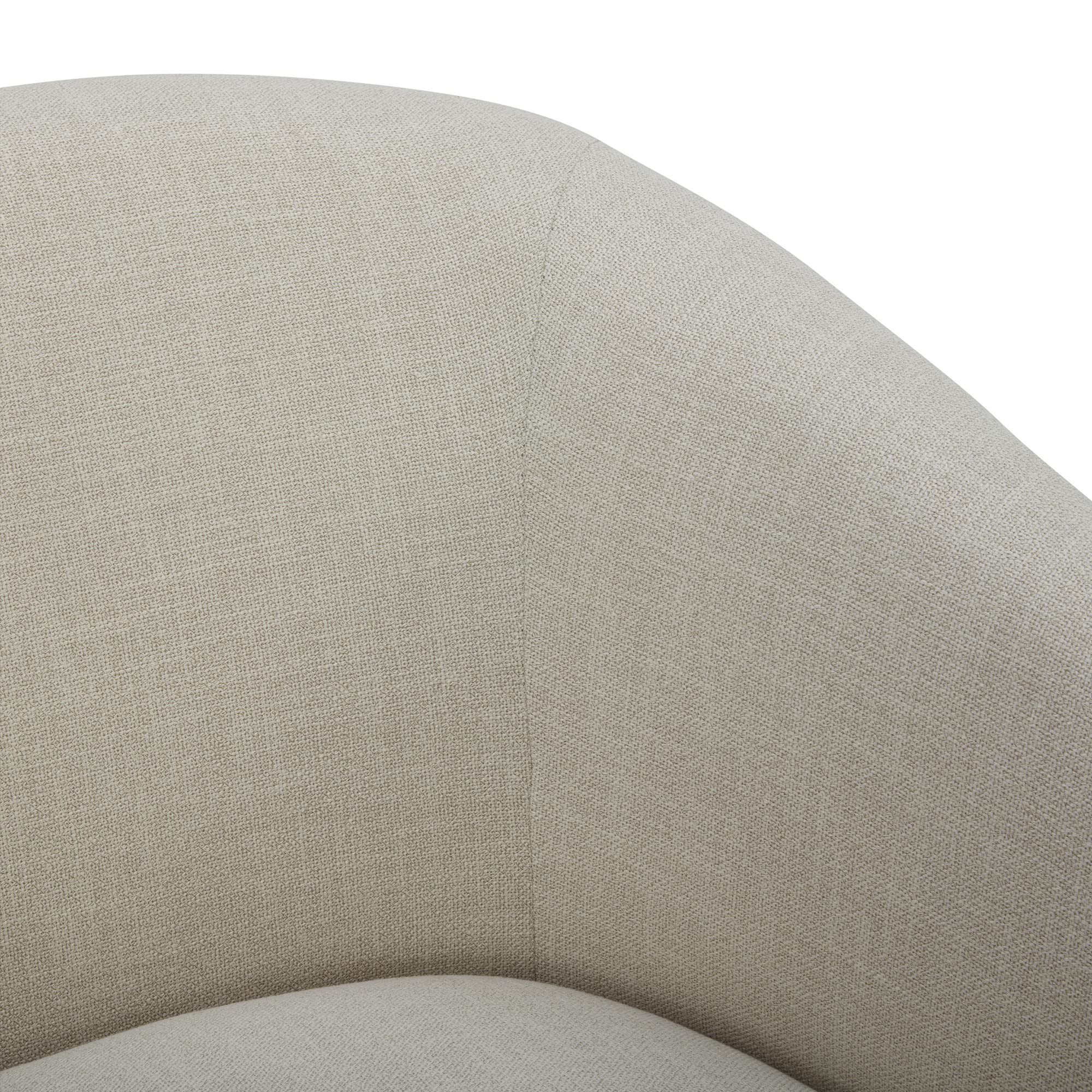 CHITA Swivel Accent Chair, Fully Assembled Fabric Barrel Armchair with FSC Certified Upholstered for Living Room, Bedroom and Office, Cream Gronata