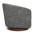 CHITA Swivel Accent Chair, Fully Assembled Fabric Barrel Armchair with FSC Certified Upholstered for Living Room, Bedroom and Office, Cream Gronata