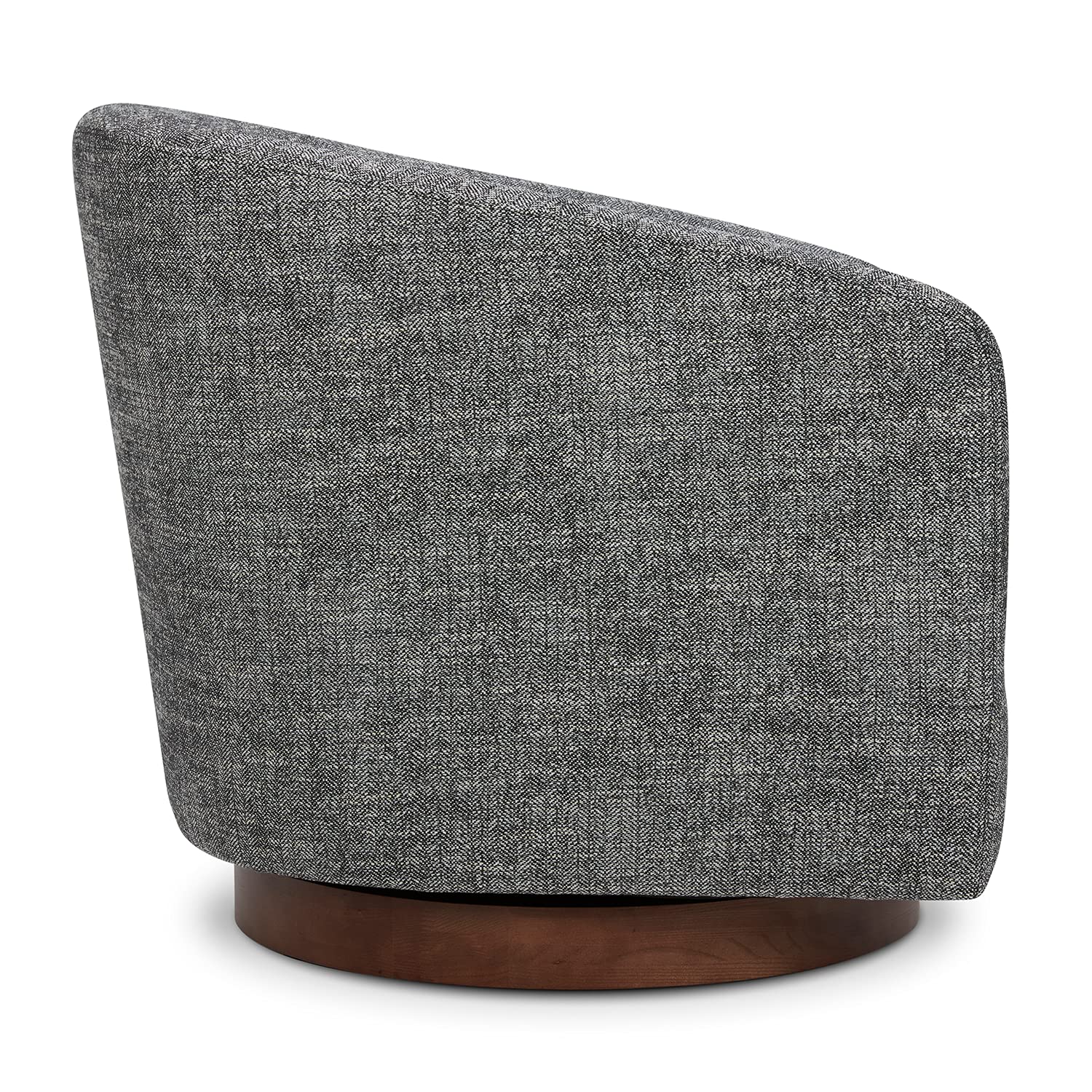 CHITA Swivel Accent Chair, Fully Assembled Fabric Barrel Armchair with FSC Certified Upholstered for Living Room, Bedroom and Office, Cream Gronata