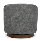 CHITA Swivel Accent Chair, Fully Assembled Fabric Barrel Armchair with FSC Certified Upholstered for Living Room, Bedroom and Office, Cream Gronata