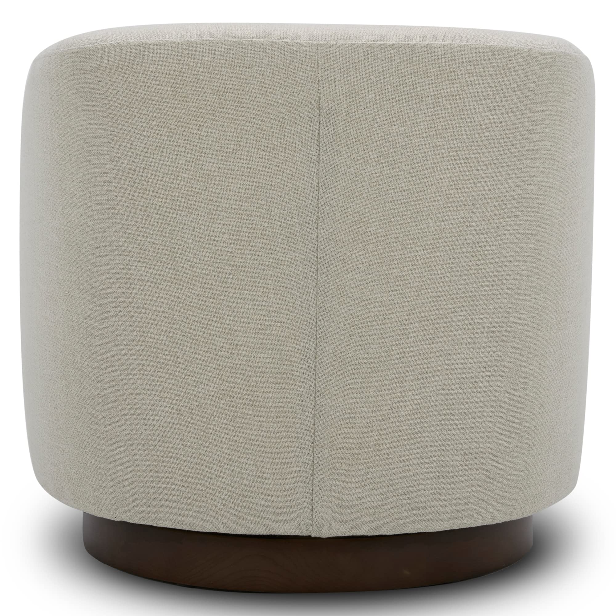 CHITA Swivel Accent Chair, Fully Assembled Fabric Barrel Armchair with FSC Certified Upholstered for Living Room, Bedroom and Office, Cream Gronata