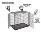 MidWest Homes for Pets 30-Inch iCrate for Medium Breeds, 21-40 lbs, Single Door Folding Dog Crate with Divider Panel, Leak-Proof Tray & Secure Latch, Portable, Durable & Easy to Assemble Gronata
