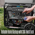 Westinghouse 9500 Peak Watt Dual Fuel Home Backup Portable Generator, Electric Start, Transfer Switch Ready, Gas & Propane Powered, CO Sensor Gronata