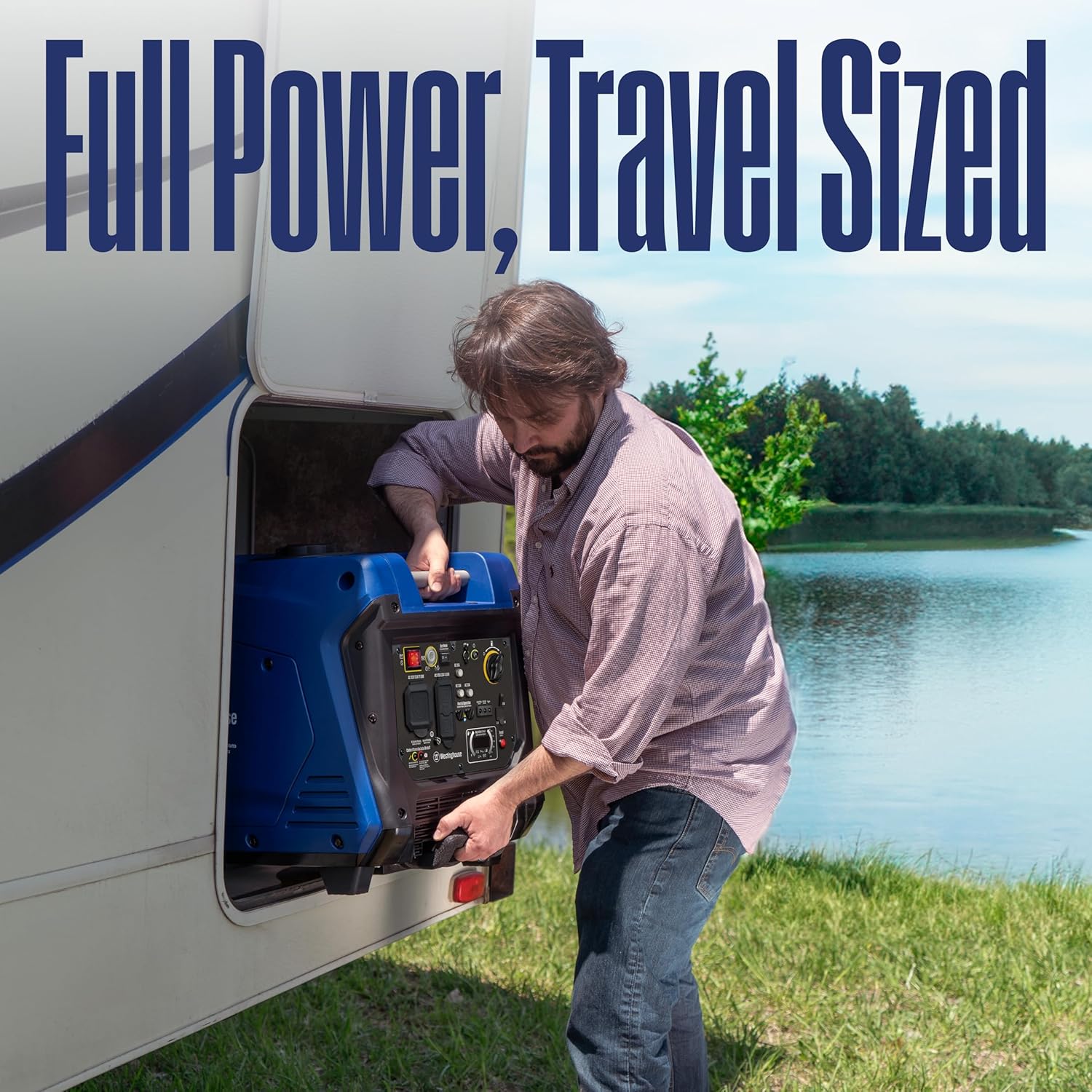 Westinghouse 5000 Peak Watt Super Quiet Portable Inverter Generator, Remote Electric Start with Auto Choke, RV Ready 30A Outlet, Gas Powered, CO Sensor, Parallel Capable Gronata