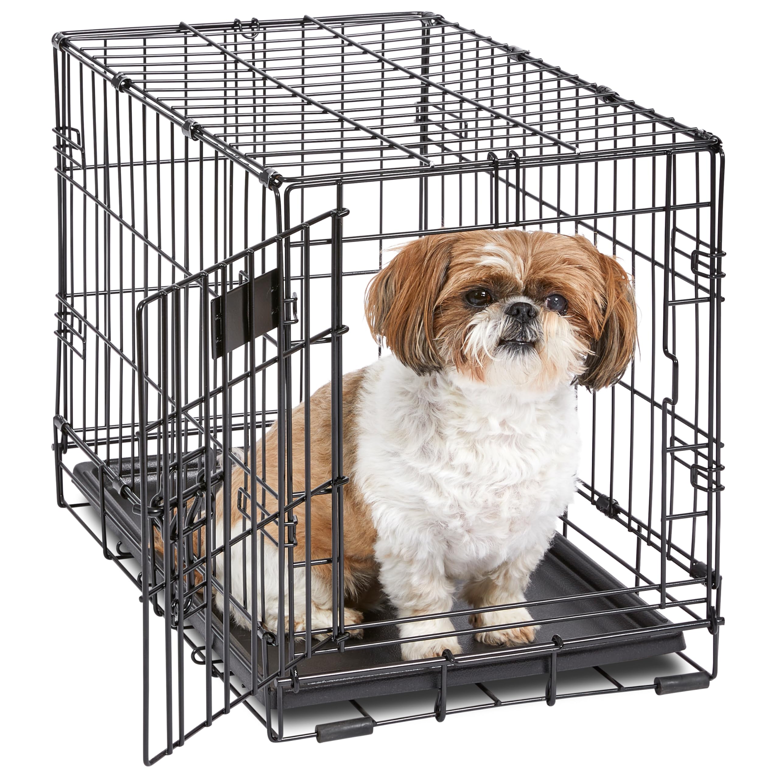 MidWest Homes for Pets 30-Inch iCrate for Medium Breeds, 21-40 lbs, Single Door Folding Dog Crate with Divider Panel, Leak-Proof Tray & Secure Latch, Portable, Durable & Easy to Assemble Gronata