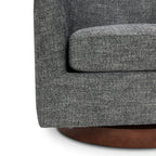 CHITA Swivel Accent Chair, Fully Assembled Fabric Barrel Armchair with FSC Certified Upholstered for Living Room, Bedroom and Office, Cream Gronata
