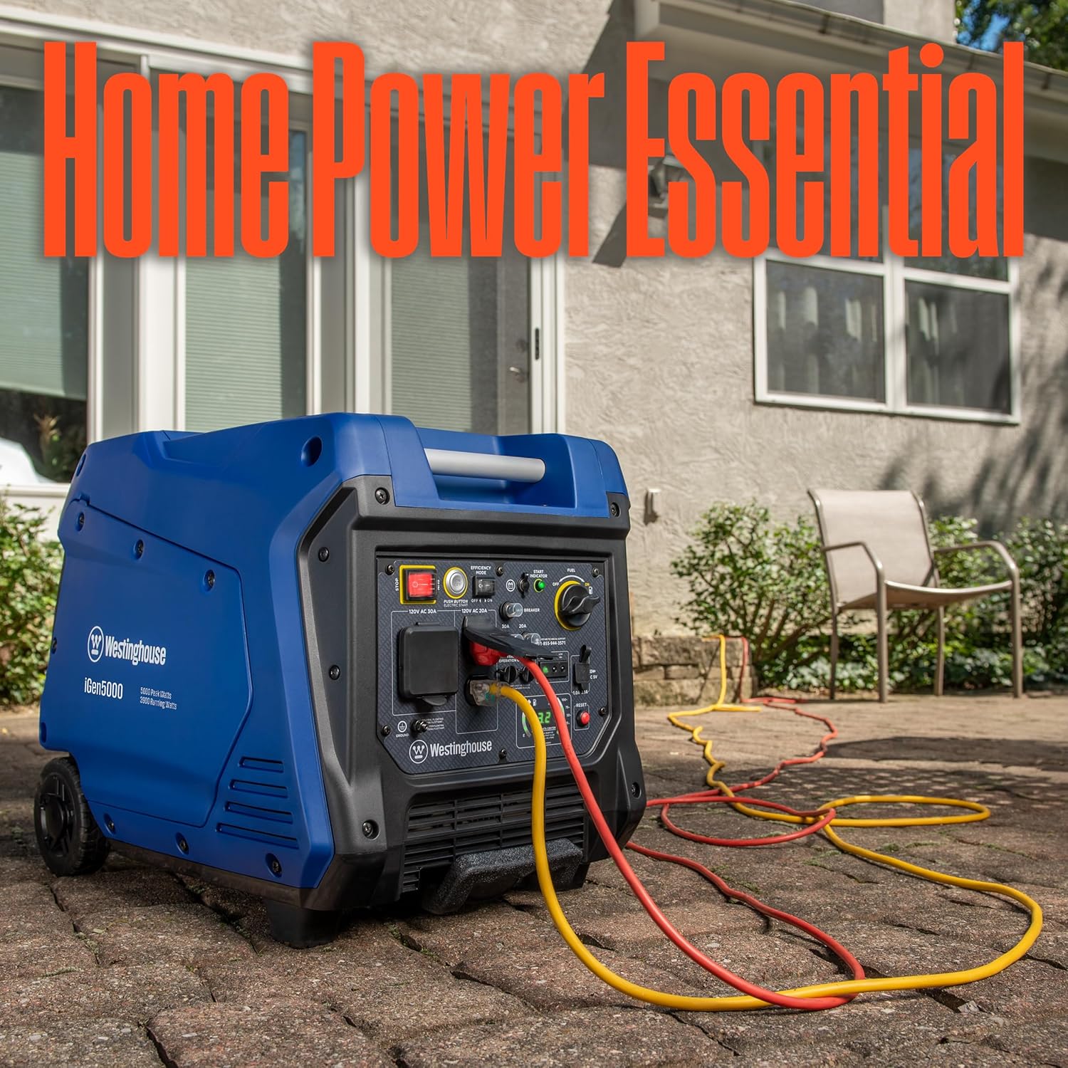 Westinghouse 5000 Peak Watt Super Quiet Portable Inverter Generator, Remote Electric Start with Auto Choke, Wheel & Handle Kit, RV Ready, Gas Powered, Parallel Capable Gronata