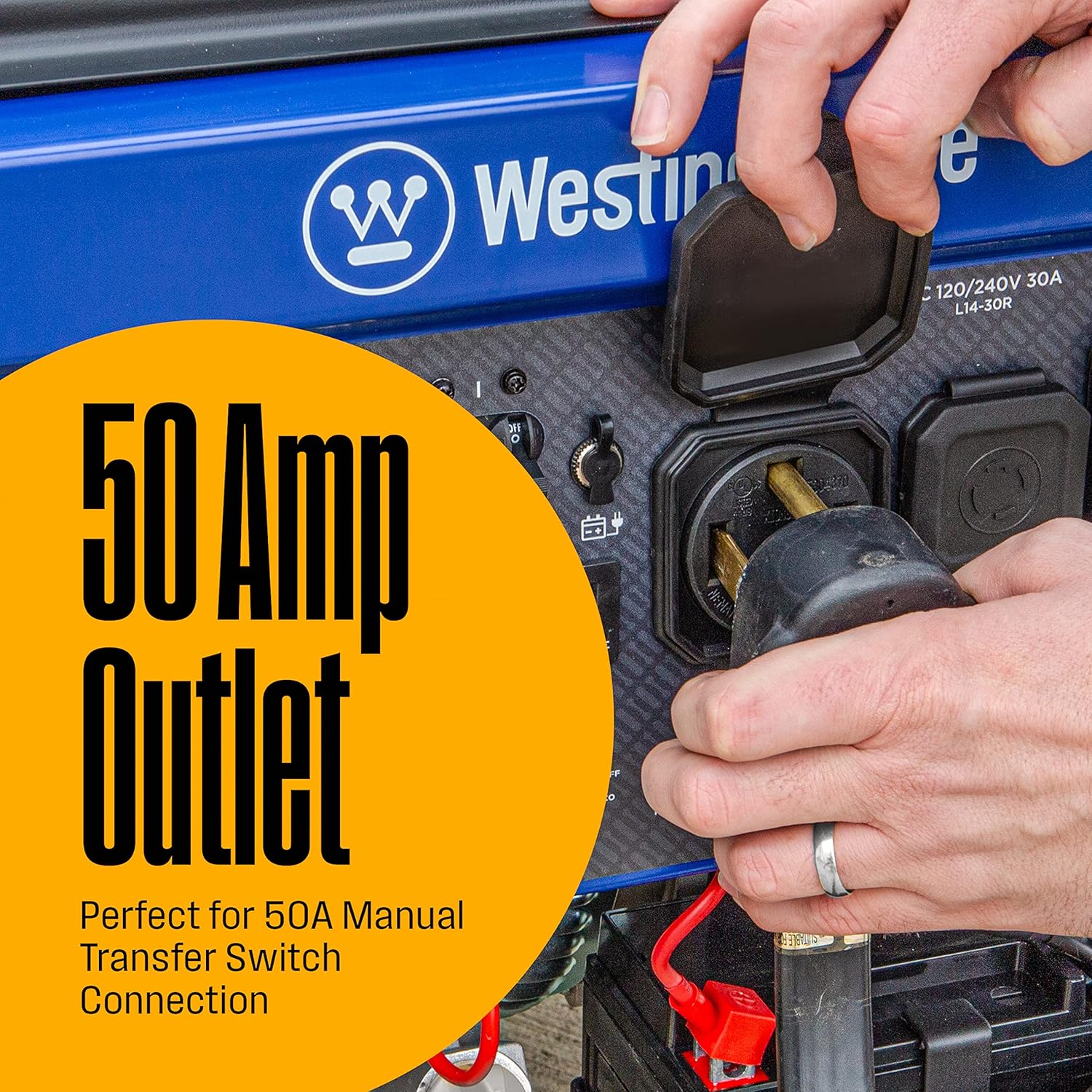 Westinghouse 12500 Peak Watt Tri-Fuel Home Backup Portable Generator, Remote Electric Start, Transfer Switch Ready, Gas, Propane, and Natural Gas Powered Gronata