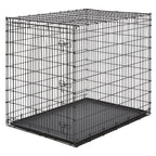 MidWest Homes for Pets 30-Inch iCrate for Medium Breeds, 21-40 lbs, Single Door Folding Dog Crate with Divider Panel, Leak-Proof Tray & Secure Latch, Portable, Durable & Easy to Assemble Gronata
