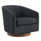 CHITA Swivel Accent Chair, Fully Assembled Fabric Barrel Armchair with FSC Certified Upholstered for Living Room, Bedroom and Office, Cream Gronata