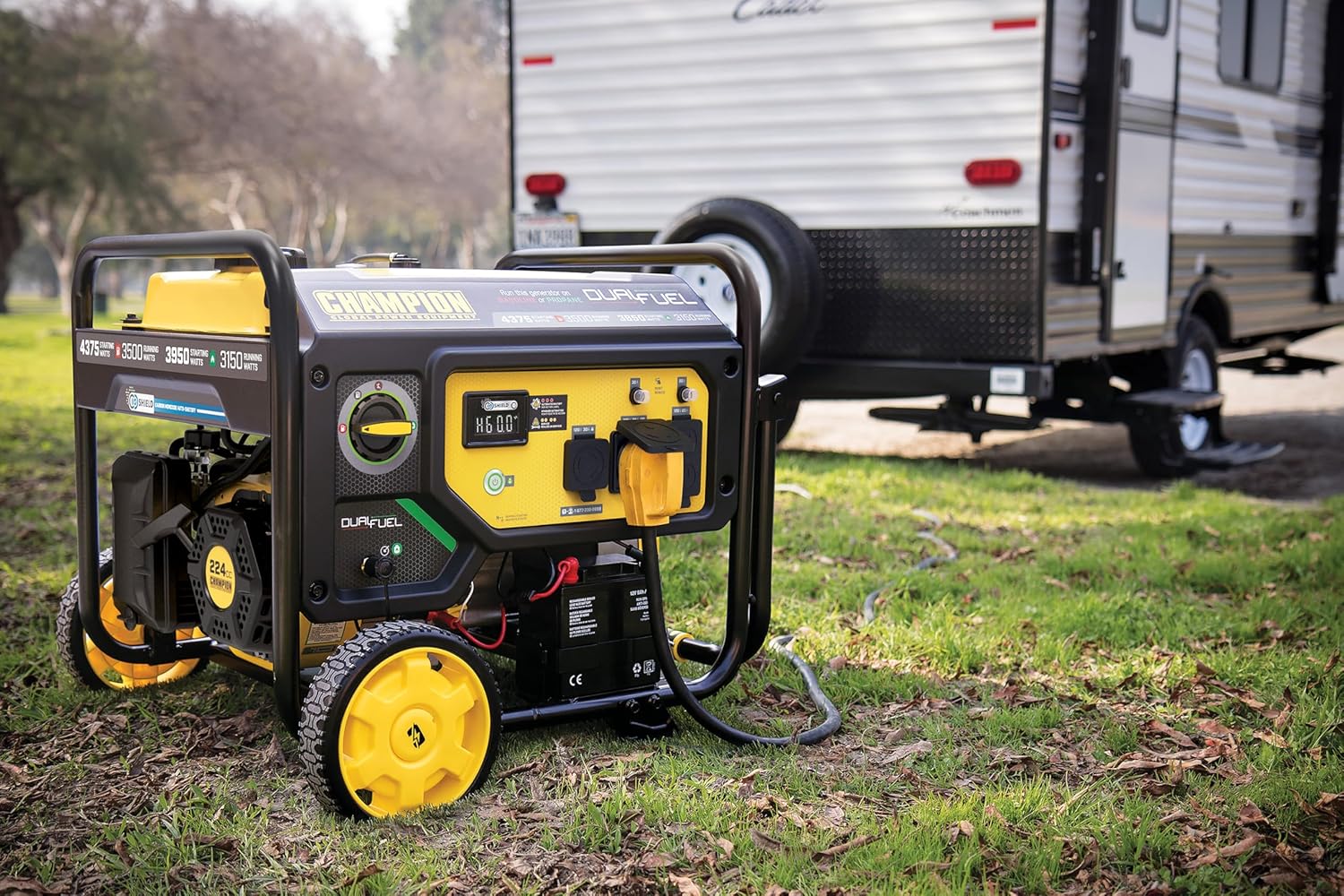 Champion Power Equipment 4375-Watt Wireless Start Dual Fuel RV Ready Portable Generator with Free 3-Year Warranty Gronata