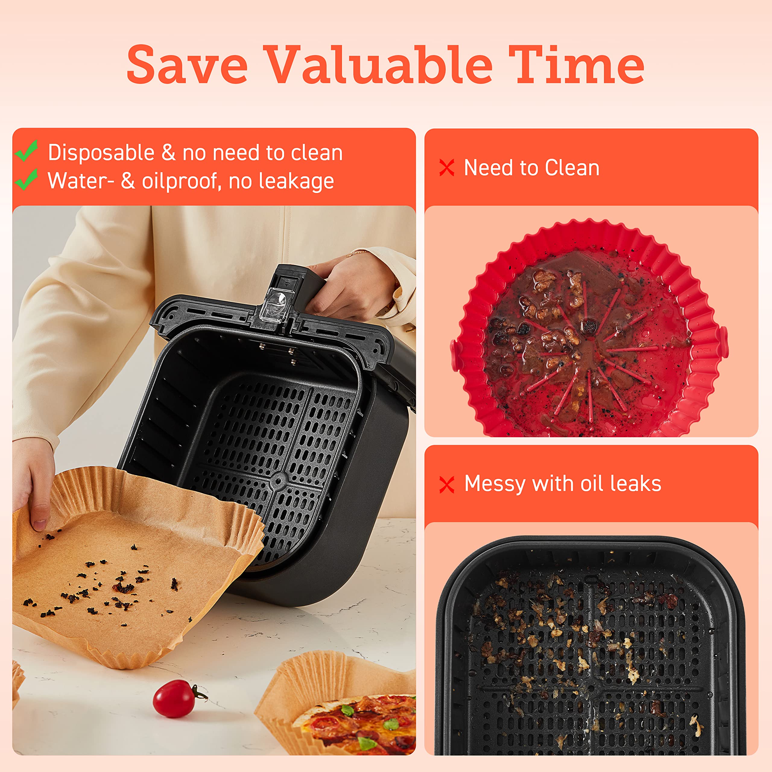Cosori 9-in-1 TurboBlaze Air Fryer 6 Qt, PFAS-Free Ceramic Coating, 90°–450°F, Precise Heating for Even Results, Air Fry, Roast, Bake, Broil, Dry, Frozen, Proof, Reheat, Keep Warm, 120V, Dark Gray Gronata