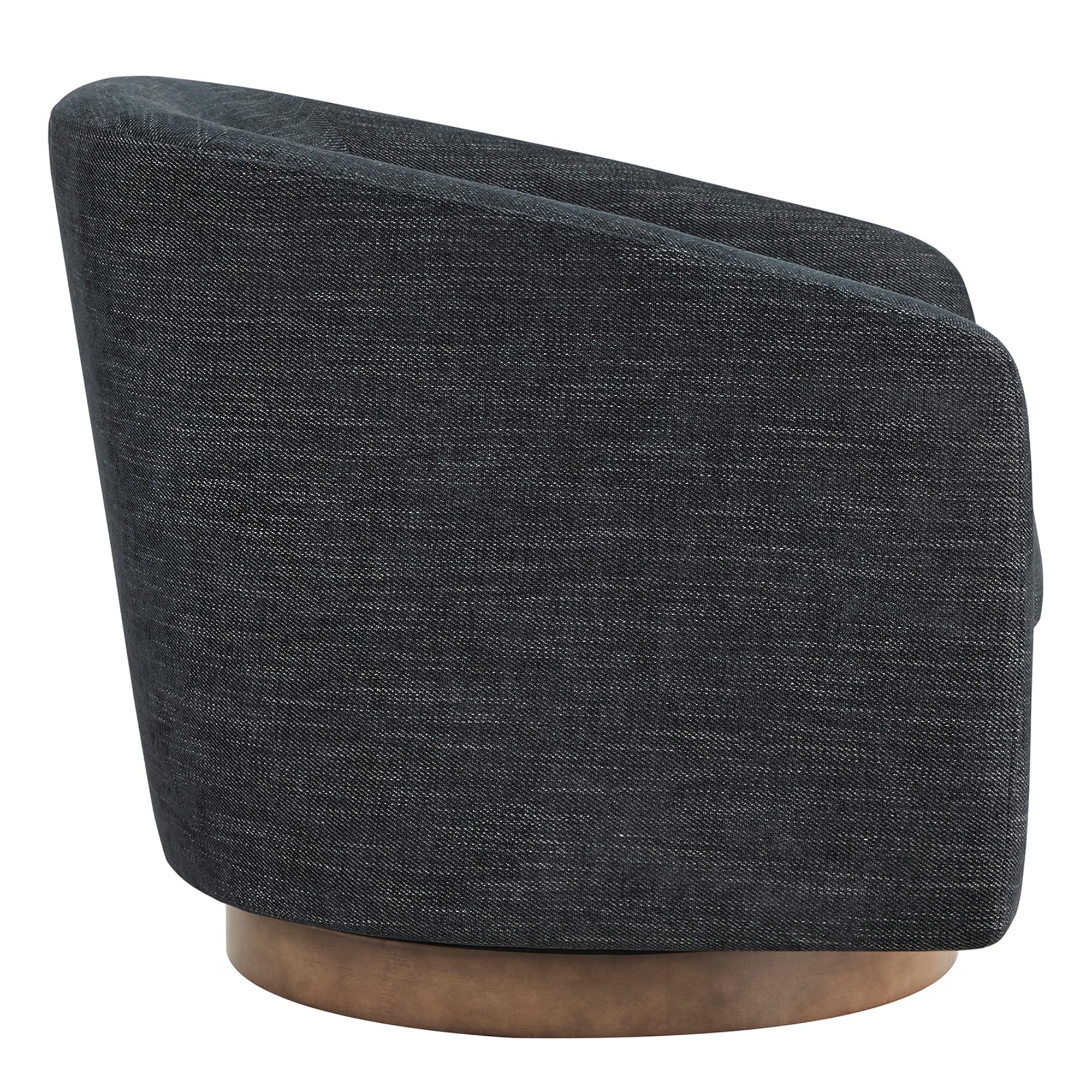 CHITA Swivel Accent Chair, Fully Assembled Fabric Barrel Armchair with FSC Certified Upholstered for Living Room, Bedroom and Office, Cream Gronata
