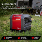 Honda EU3000iS 3000 Watt Inverter Generator, Super Quiet 120V Gas Powered Portable Generator for Camping, RV or Home Backup Power Supply, Up to 19.6 Hour Run Time (EU3000IS1AN) Gronata