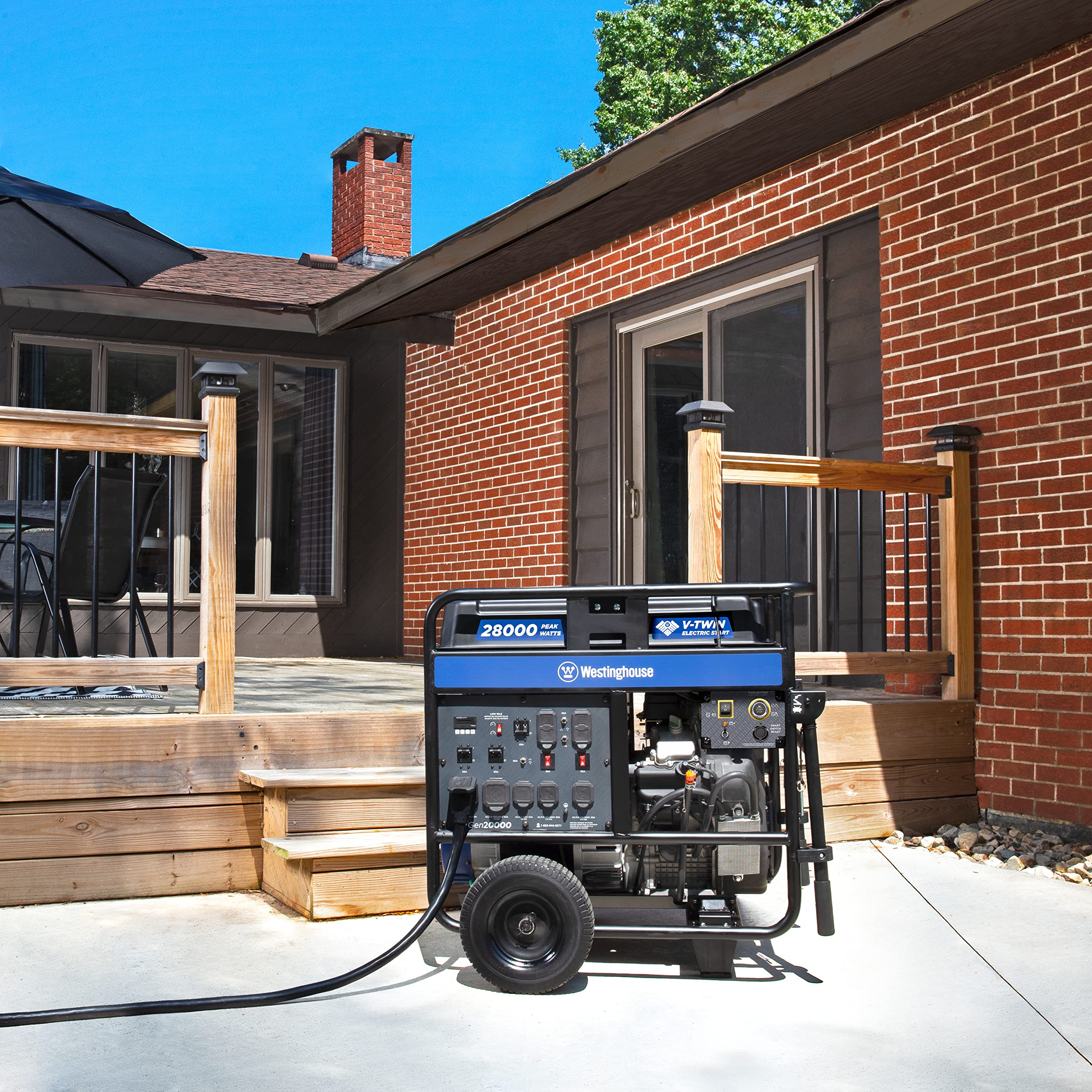 Westinghouse WGen9500DF Dual Fuel Home Backup Portable Generator, 12500 Peak Watts & 9500 Rated Watts, Remote Electric Start, Transfer Switch Ready, Gas and Propane Powered, CARB Compliant Gronata