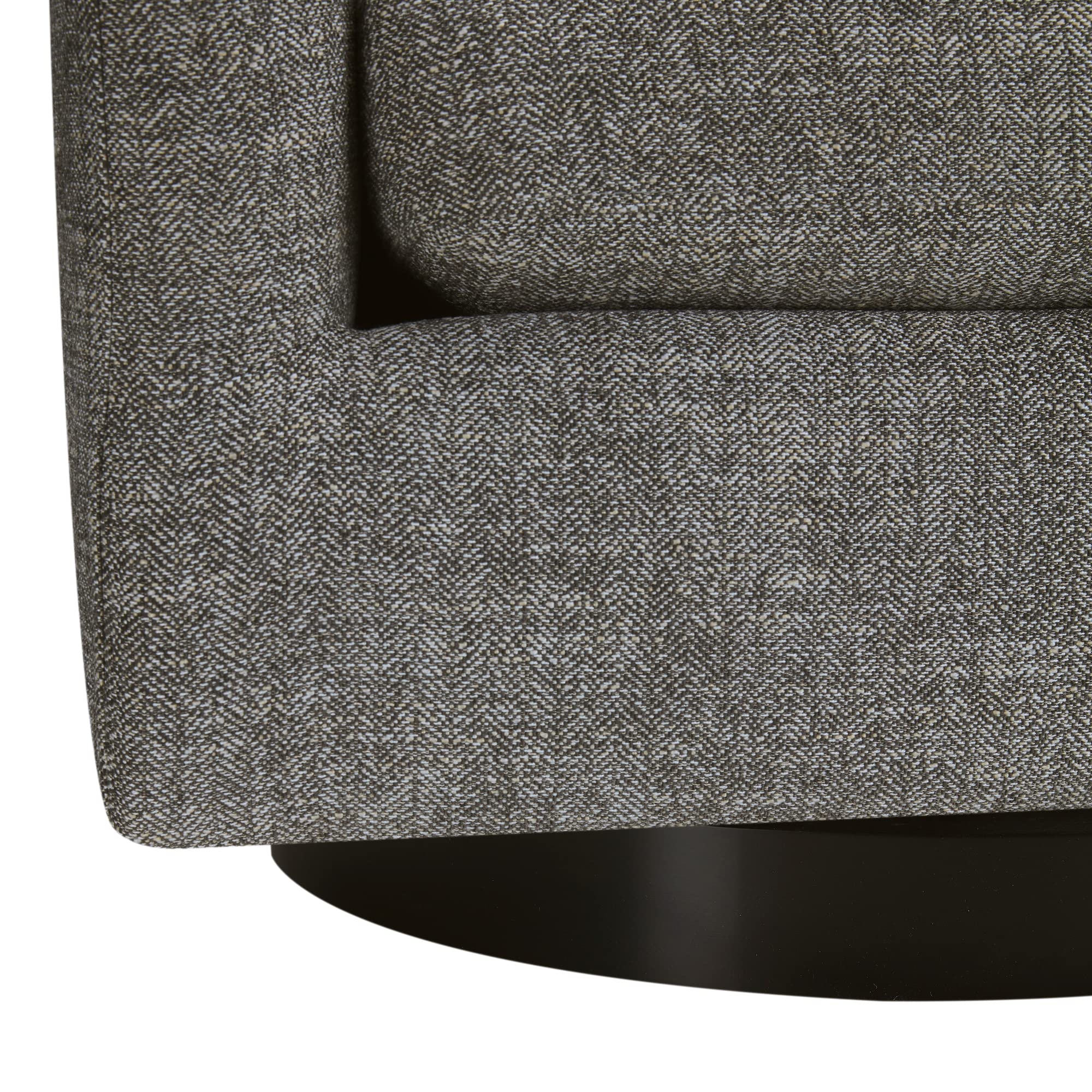 CHITA Swivel Accent Chair, Fully Assembled Fabric Barrel Armchair with FSC Certified Upholstered for Living Room, Bedroom and Office, Cream Gronata