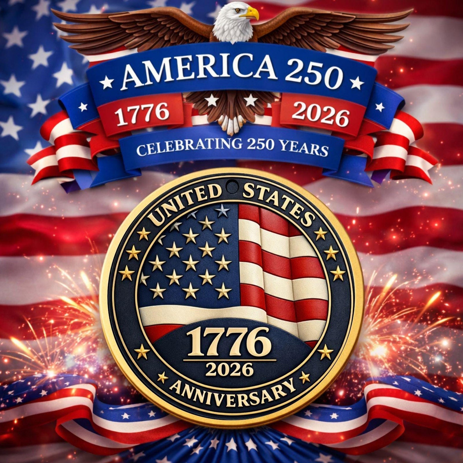 3D Embossed 250th Anniversary Commemorative Coin Gronata