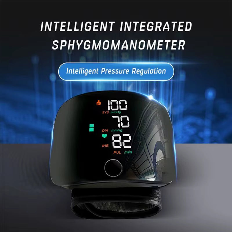 Wrist Sphygmomanometer Rechargeable Blood Pressure Meter Wrist Blood Pressure Eter Smart Touch Screen Blood Pressure Meter Household Electronics Gronata