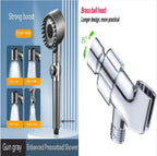 The Third Gear Adjustable Strong Supercharged Shower Head Household Bath Shower Hose Shower Head Gronata