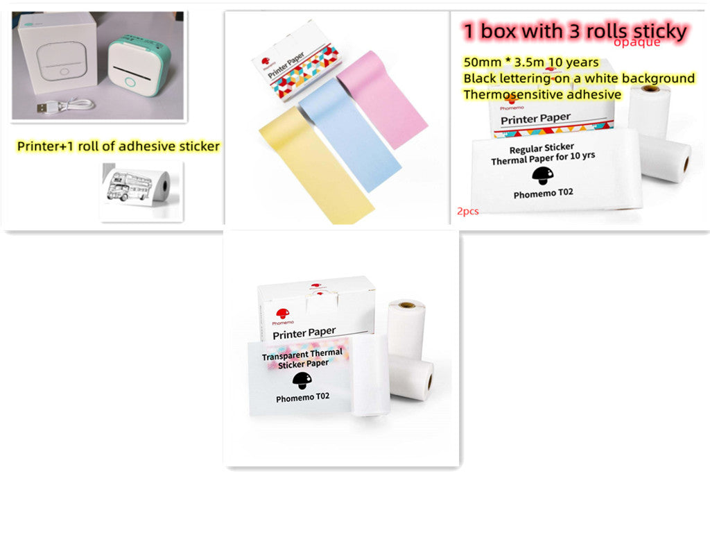 Portable Mini Thermal Label Printer Home Photo Printer Student Wrong Question Printer Bluetooth-compatible Mini Label Printer Price Tag Gronata