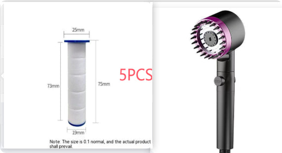 The Third Gear Adjustable Strong Supercharged Shower Head Household Bath Shower Hose Shower Head Gronata