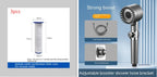 The Third Gear Adjustable Strong Supercharged Shower Head Household Bath Shower Hose Shower Head Gronata