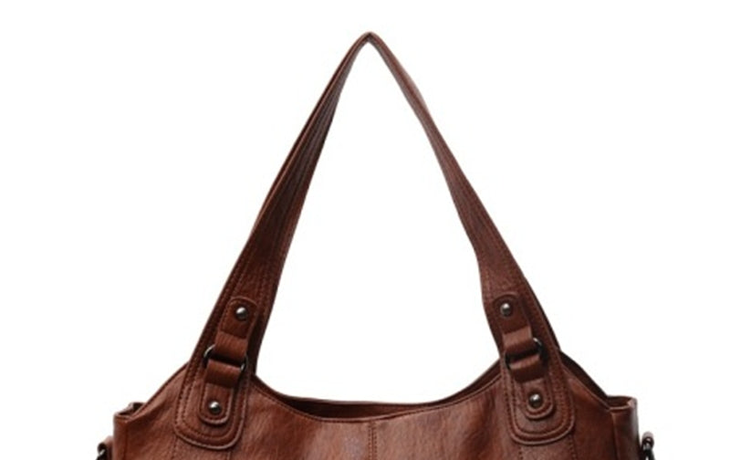 Handbag European And American Retro Solid Color Simple Texture Gronata