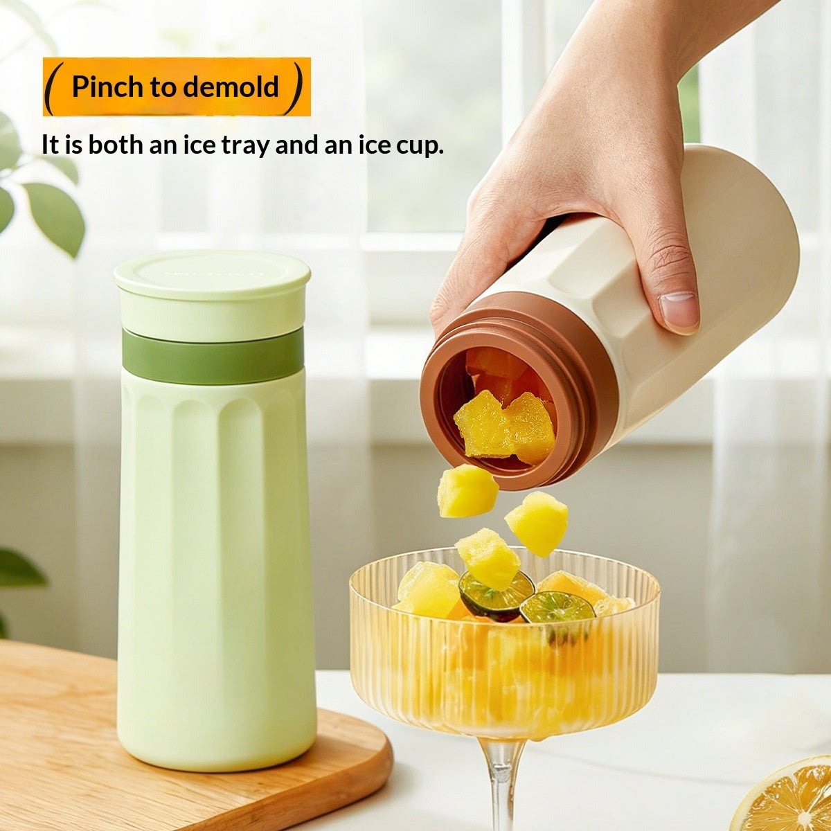 Portable Ice-Making Cup Outdoor Silicone Beverage Cup Gronata