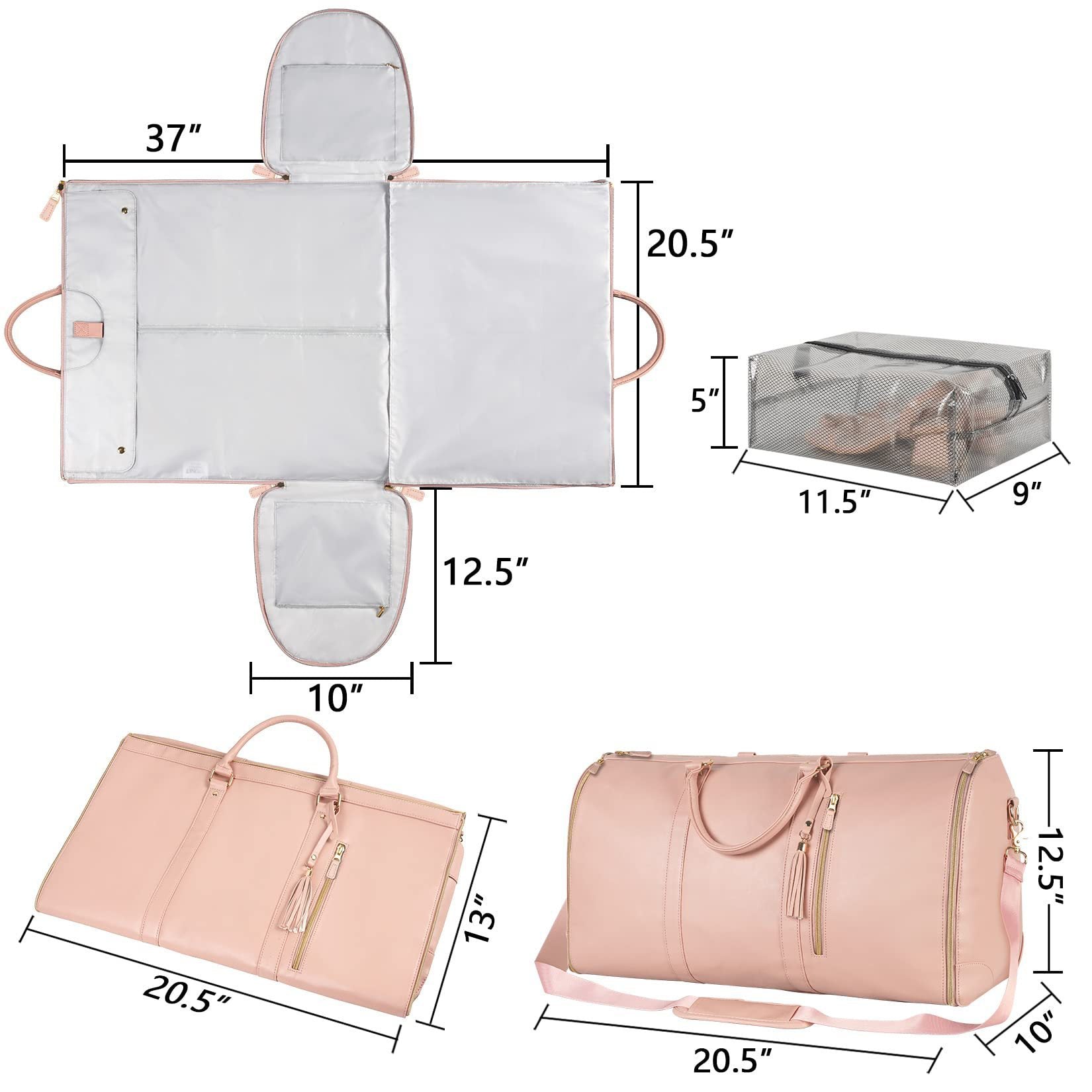 Large Capacity Travel Duffle Bag Women's Handbag Folding Suit Bag Waterproof Clothes Totes Gronata