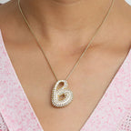 Bubble Initial Diamond Necklace Gronata