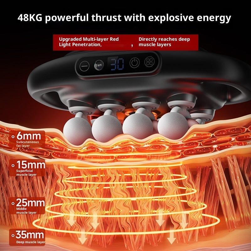 Muscle Relaxation Massager Multi-head Massage Gun Deep Tissue Body Fitness Muscle Electric Relax Massager For Back Shoulders Legs Foot 16 Heads Gronata