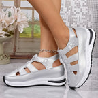 Summer Wedge Baotou Hollow Women's Breathable Shoes Gronata