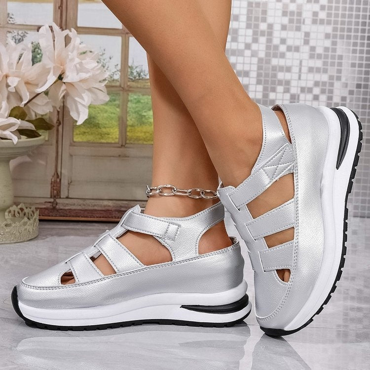 Summer Wedge Baotou Hollow Women's Breathable Shoes Gronata