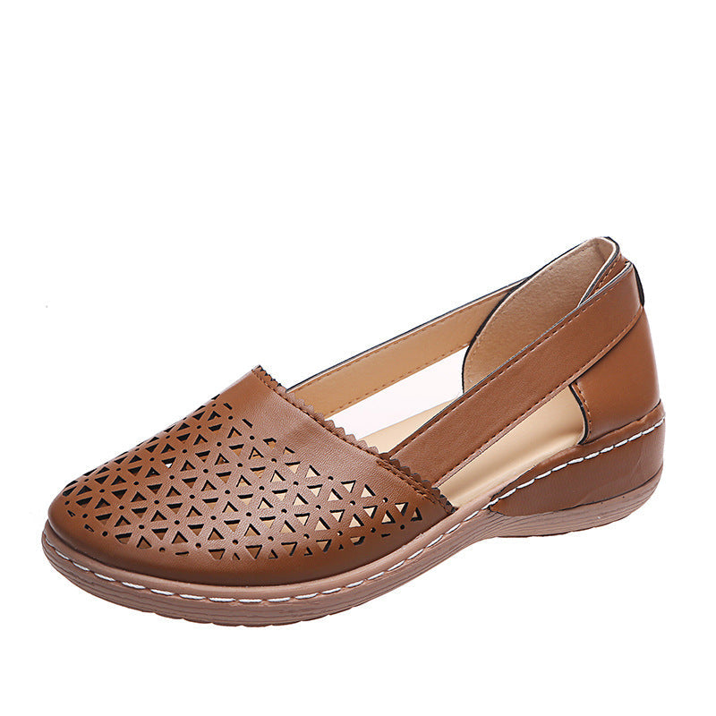 Round Toe Wedge Cross-border Large Size Flat Bottom Women's Sandals Gronata