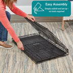 MidWest Homes for Pets 30-Inch iCrate for Medium Breeds, 21-40 lbs, Single Door Folding Dog Crate with Divider Panel, Leak-Proof Tray & Secure Latch, Portable, Durable & Easy to Assemble Gronata