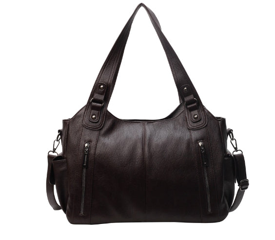 Handbag European And American Retro Solid Color Simple Texture Gronata
