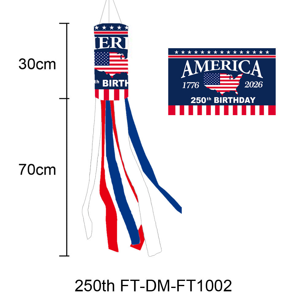 250th Anniversary Art Deco Windsock Flag Gronata