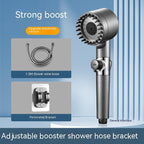 The Third Gear Adjustable Strong Supercharged Shower Head Household Bath Shower Hose Shower Head Gronata