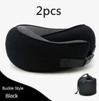 Travel Neck Pillow Non-Deformed Airplane Pillow Travel Neck Cushion Durable U-Shaped Travel Memory Cotton Nap Neck Pillow Gronata