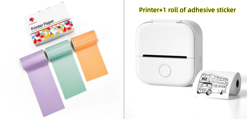 Portable Mini Thermal Label Printer Home Photo Printer Student Wrong Question Printer Bluetooth-compatible Mini Label Printer Price Tag Gronata