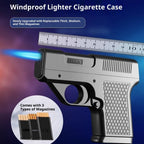 Gun-type Windproof Gas Lighters Cigarette Case Gronata
