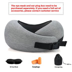 Soft Memory Foam Travel Neck Pillow U Shape Adjustable Support Comfortably Sleeping On Plane Car Office Noon Break Gronata