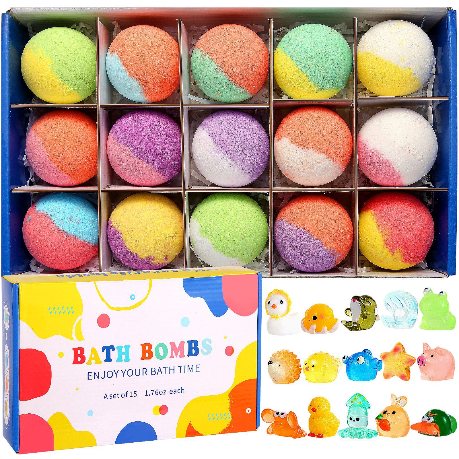 Glow-in-the-Dark Doll-Shaped Bath Bombs - Kids Bath Time Fun Set with Fizzing Bubble Foam Gronata