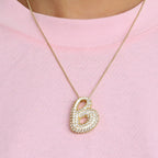 Bubble Initial Diamond Necklace Gronata