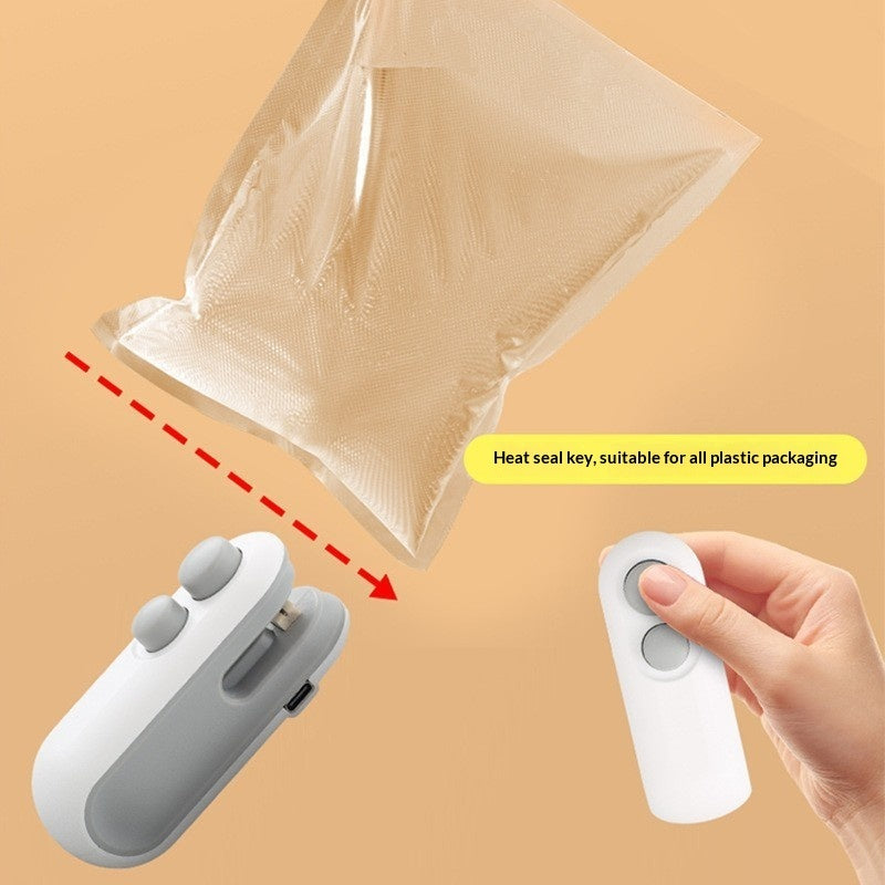 Mini 2 In 1 Sealer Heat Sealer Bag Opening Machine For Snacks Home USB Sealer Vacuum Sealer Snacks Plastic Bag Heat Sealer Gronata