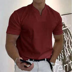 Summer Short Sleeve Shirt Men Fitness Plus Size Sports T-Shirt Elastic Cotton Pocket Gronata