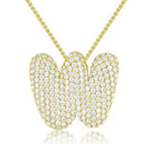 Bubble Initial Diamond Necklace Gronata